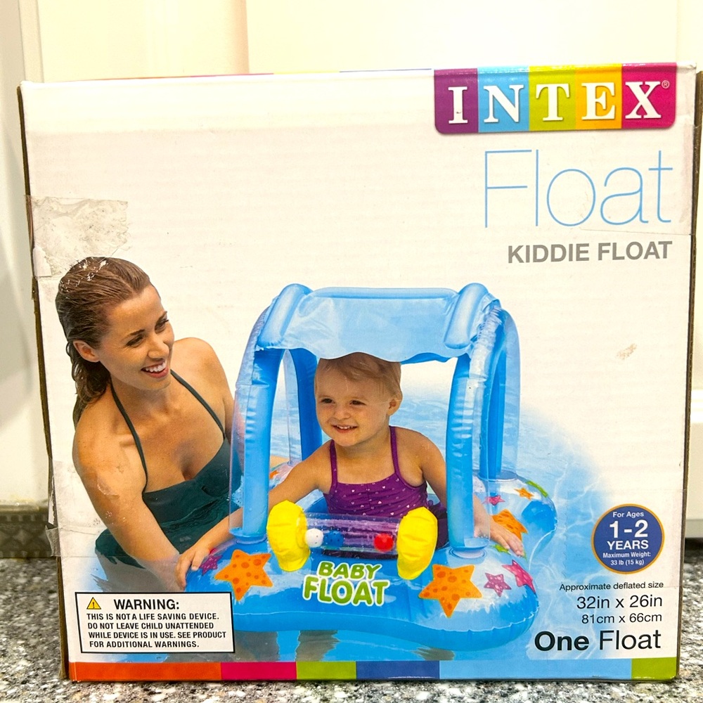 Intex Kiddie Float 32in x 26in (ages 1-2 years) NWT